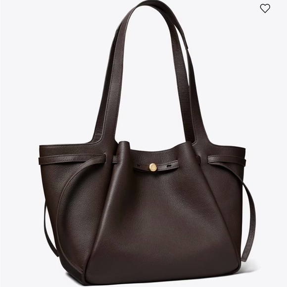 Tory Burch Handbags - Tory Burch Romy Dark Brown Leather Tote